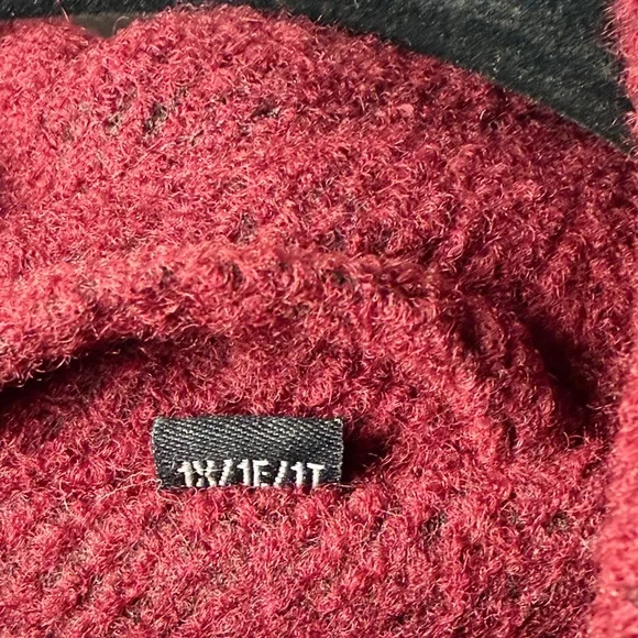 Guess Women's Burgundy Pea Coat Size 1X - Picture 3 of 6